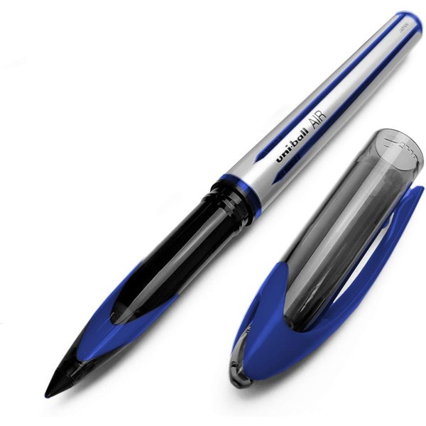 12 stylos roller - Bleu - Mine de 0,7mm - Air - Uni-Ball - Photo n°2