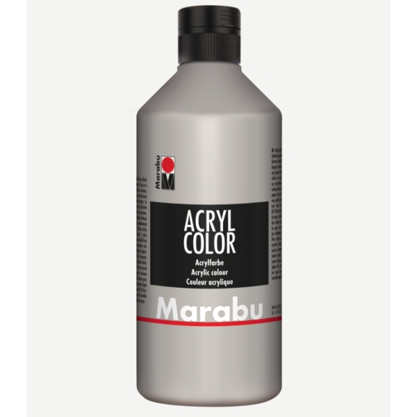 MARABU - Peinture acrylique Acryl Color, 500 ml - Argent - Photo n°1