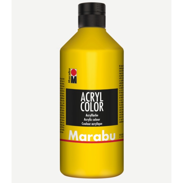 MARABU - Peinture acrylique Acryl Color, 500 ml - Jaune - Photo n°1