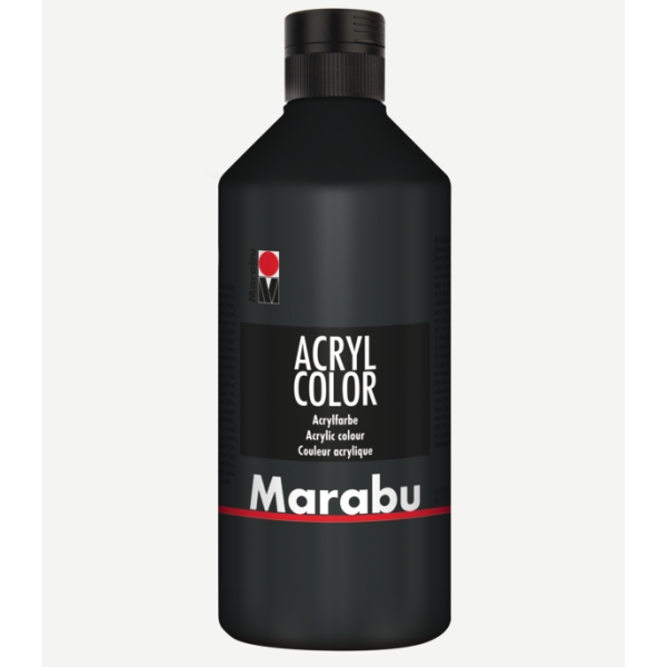 MARABU - Peinture acrylique Acryl Color, 500 ml - Noir - Photo n°1