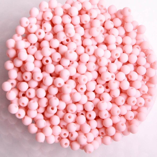 Perles acryliques mates  4 mm de diametre sachet de 500 perles soleil couchant - Photo n°1