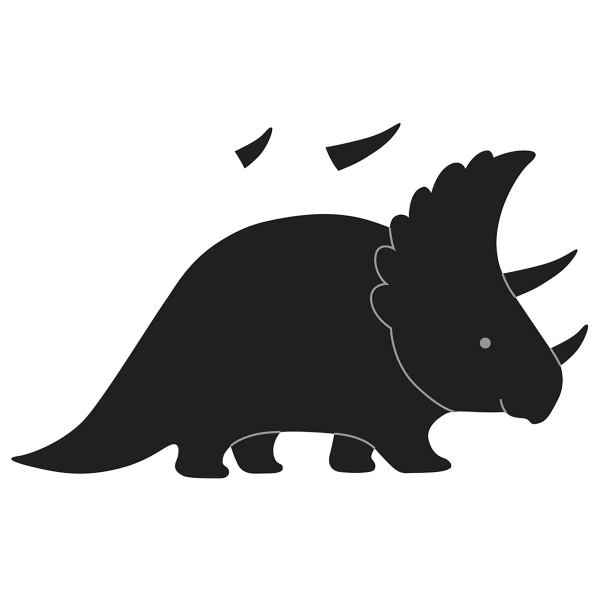 Die de découpe et d'embossage - Dino - Triceratops - 5,4 x 9,5 cm - Photo n°1