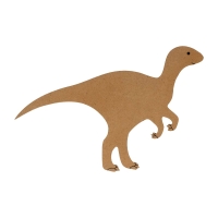 Dinosaure en bois - Vélociraptor - 18 x 15 cm