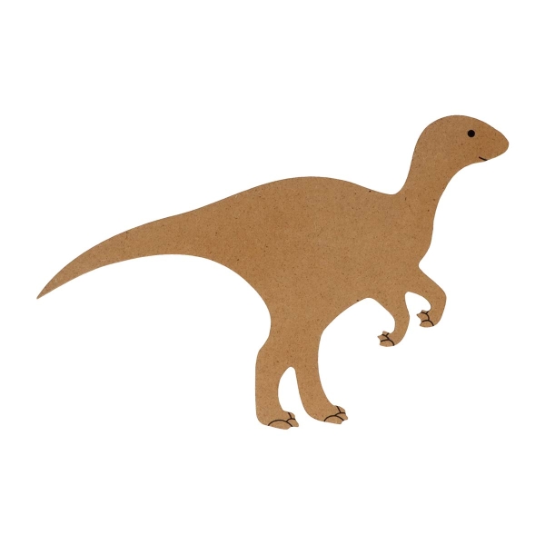 Dinosaure en bois - Vélociraptor - 18 x 15 cm - Photo n°1