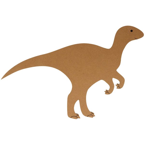 Forme en bois à décorer - Dino - Vélociraptor - 25 x 30,5 cm - Photo n°1