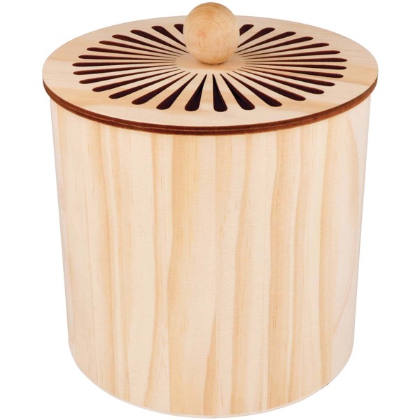 Pot en bois - Boho - Grand modèle - Ø 15,5 x 18,5 cm - Photo n°1