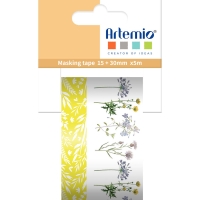 Masking Tape - Botanica - Feuilles et Fleurs - 15 + 30 mm - 5 m - 2 pcs