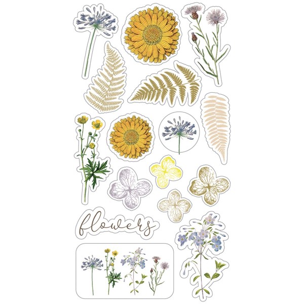 Stickers transparents - Botanica - Feuilles et Fleurs - 1,5 à 5 cm - 15 pcs - Photo n°2