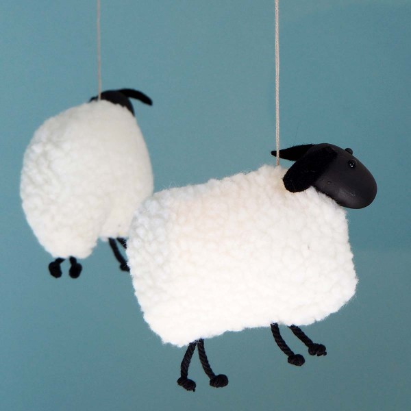 Rouleau de tissu - Effet laine de mouton - Blanc - 30 cm x 1 m - 270 g/m² - Photo n°3