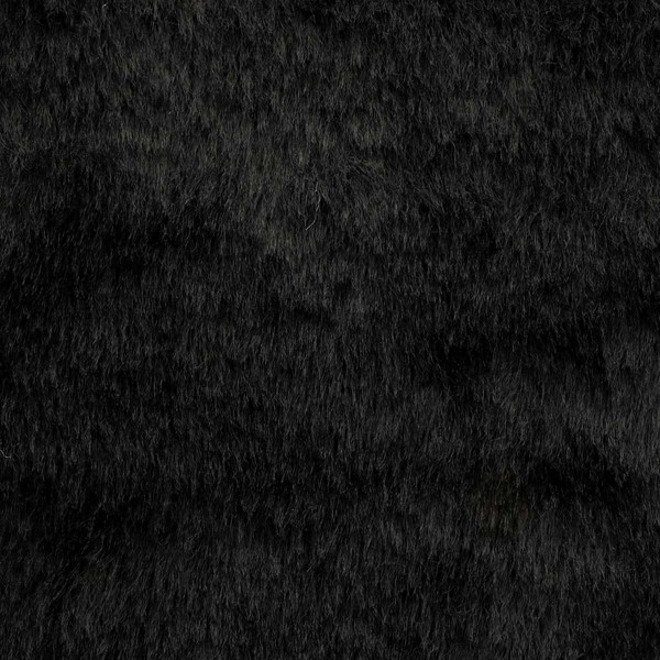 Rouleau de tissu - Fausse fourrure - Lapin - Noir - 30 cm x 1 m - 270 g/m² - Photo n°2