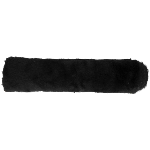 Rouleau de tissu - Fausse fourrure - Lapin - Noir - 30 cm x 1 m - 270 g/m² - Photo n°1