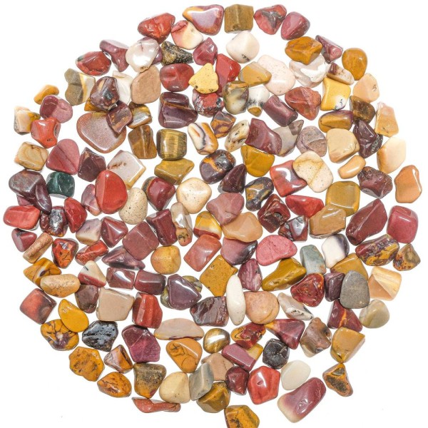 Petites pierres roulées jaspe mookite (mokaite) - 1 à 1.5 cm - 100 grammes. - Photo n°1