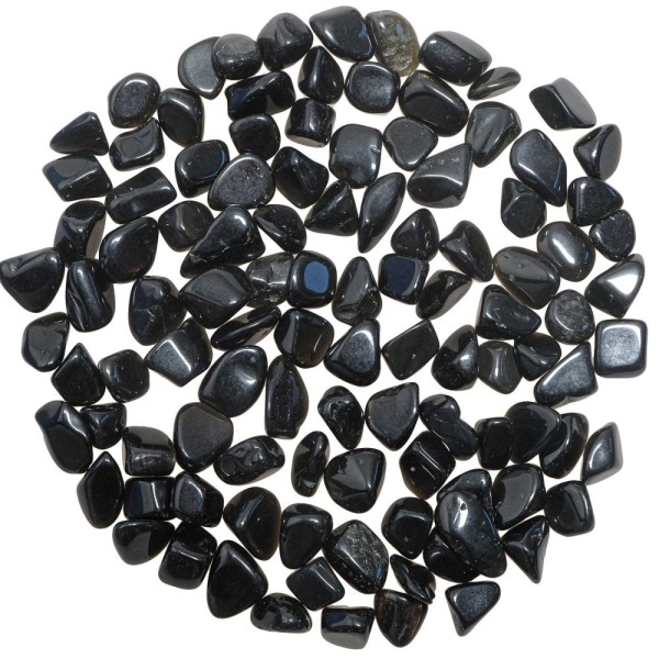 Petites pierres roulées obsidienne noire - 1 à 1.5 cm - 100 grammes. - Photo n°1