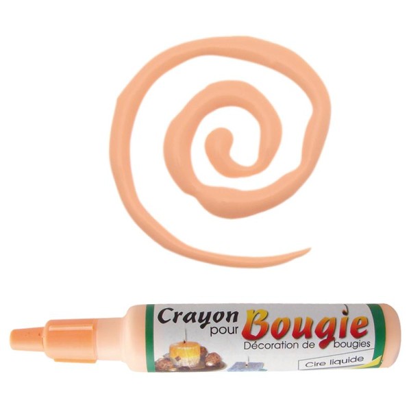 Crayon cire liquide pour décoration de bougie 30 ml Orange - Photo n°1
