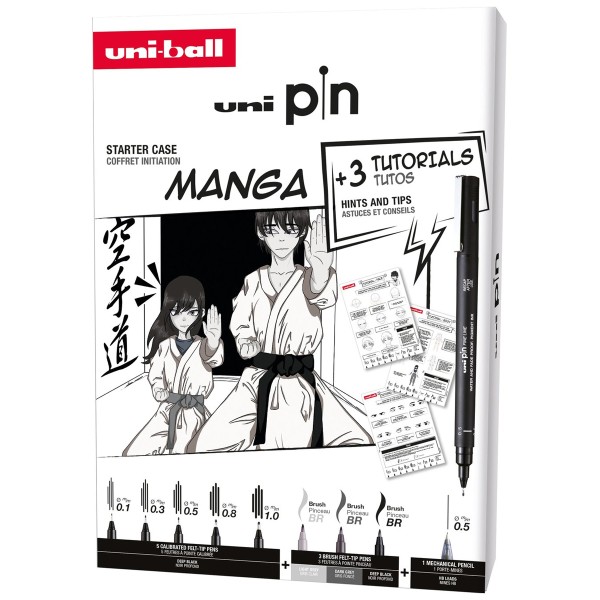 Coffret initiation Manga - Uni-Pin - 9 pcs - Photo n°1