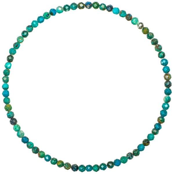 Bracelet en chrysocolle - Perles facetées ultra mini. - Photo n°1