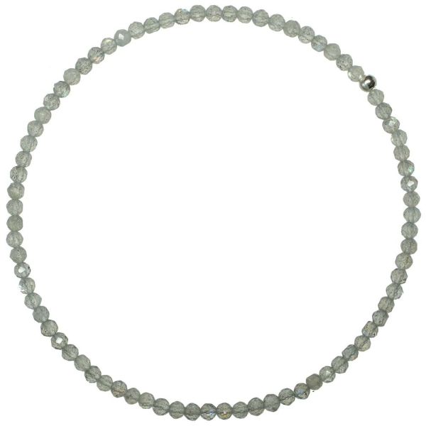 Bracelet en labradorite - Perles facetées ultra mini. - Photo n°1