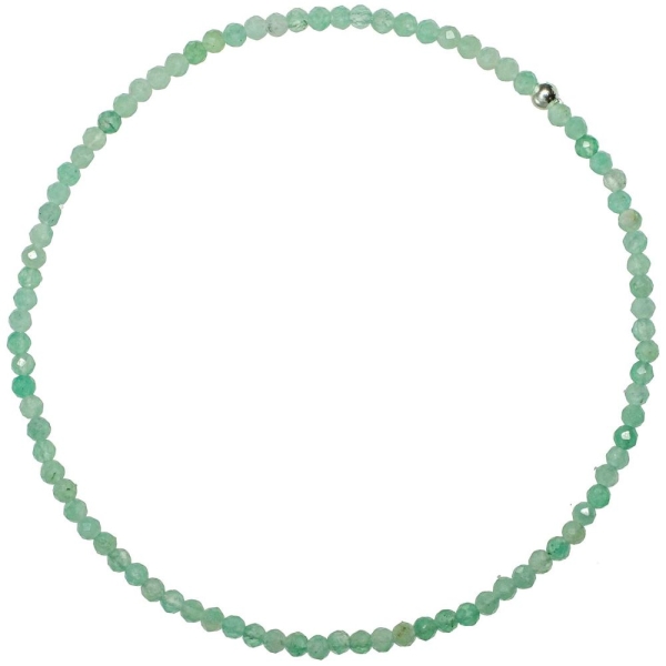 Bracelet en smaragdite - Perles facetées ultra mini. - Photo n°1