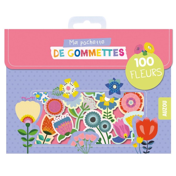 Pochette 100 gommettes repositionnables Fleurs - Photo n°1