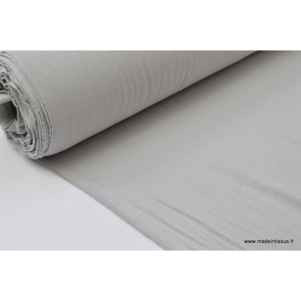 Tissu ultra doux Jersey en viscose Bambou coloris gris écume . x1m - Photo n°1