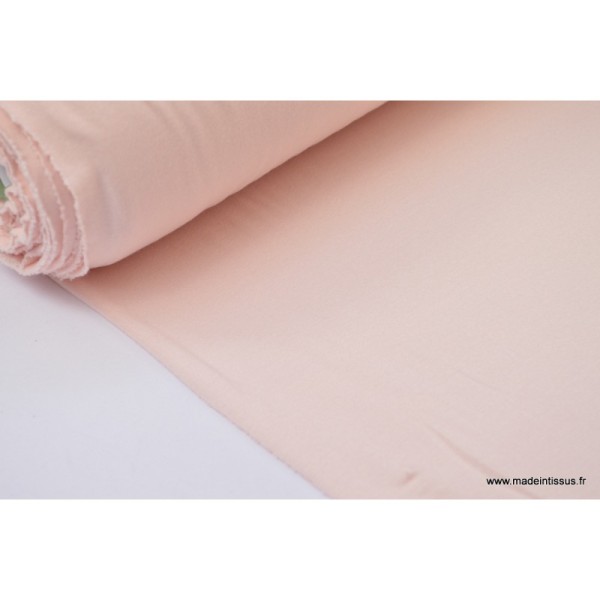 Tissu ultra doux Jersey en viscose Bambou coloris Perle (rose poudré) . x1m - Photo n°1