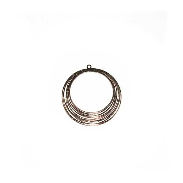 Pendentif cercle filigré 30 mm doré - Photo n°1