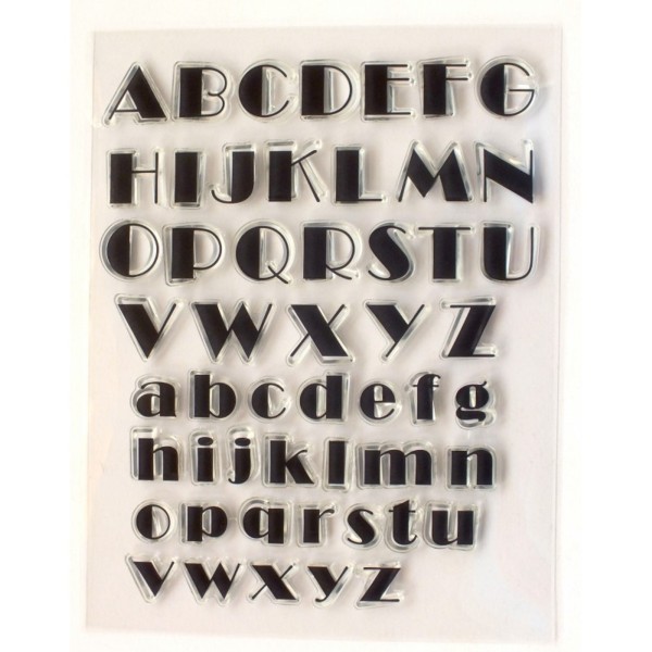 Alphabets tampon lettres majuscule minuscule  17 et 13 mm - Photo n°1