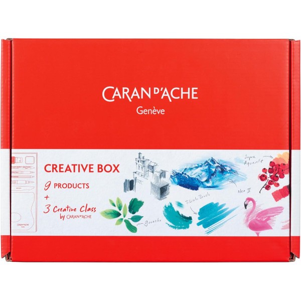 Coffret - Caran d'Ache - Creative box - Crayons, feutres et cours en ligne - Photo n°1