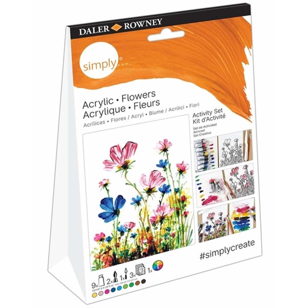 Kit DIY peinture acrylique - Simply Activity - Flowers - Photo n°1