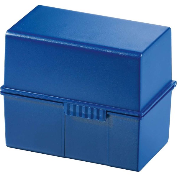 HAN - Boîte à fiches, A6 paysage, plastique - Bleu - Photo n°1