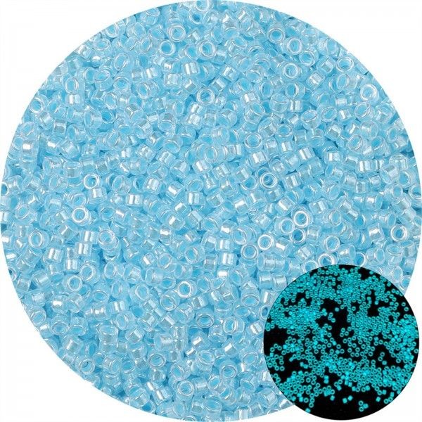 PS11905185  PAX 1 Sachet d'environ 700 Perles de rocaille en verre phosphorescent qui s'illumine dan - Photo n°1