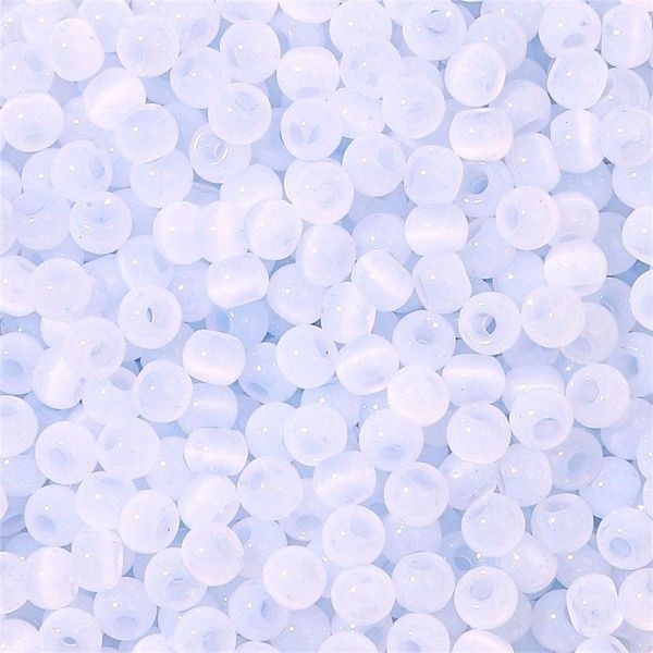 PS11890601 Lot 1 sachet d'environ 200 Perles de verre - Rondes 4mm  Bleu Lilas Clair - Photo n°1