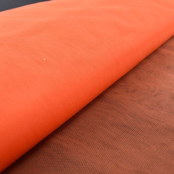 Tissu Tulle souple robe de mariée orange en 3.00m de large - Photo n°1