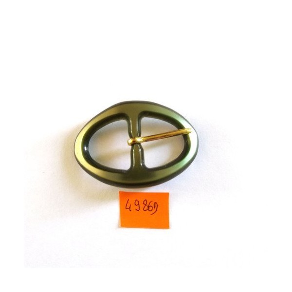 Boucle de ceinture résine vert vintage - 52x35mm – 4986d - Photo n°1