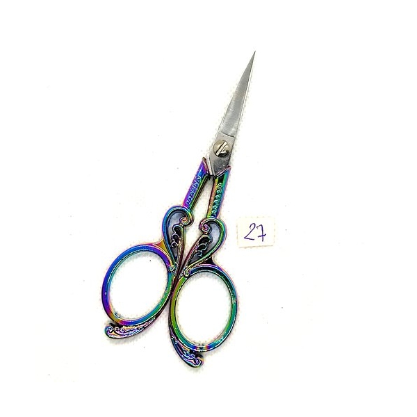 Ciseaux pour broderie - métal multicolore - 11cm - 27 - Photo n°1