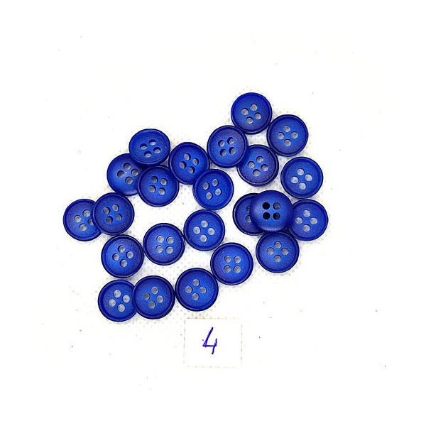 23 Boutons vintage en résine bleu - 12mm - TR4 - Photo n°1
