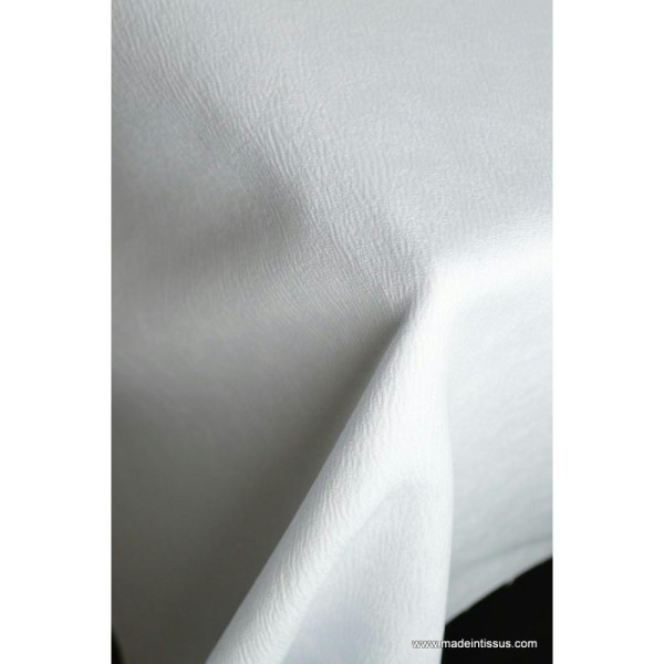 Tissu grande largeur antitaches blanc pour nappes . x 1m - Photo n°1