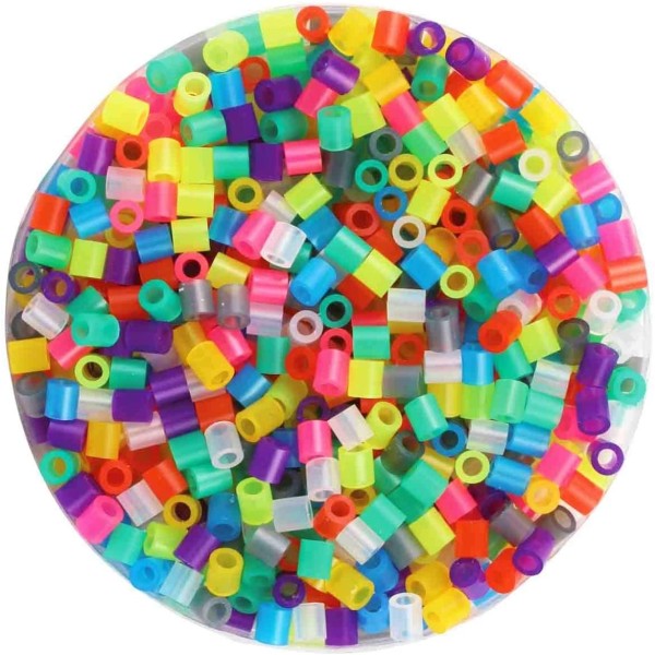 1 000 Perles à repasser translucides - 5mm - assortiment de couleur - Photo n°1