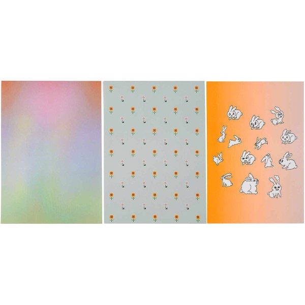 Bloc papier scrap à motifs - Flower Power - Multicolore - 21 x 29,5 cm - 24 feuilles - Photo n°4