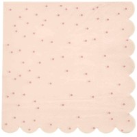 Serviettes en papier - Points - Rose clair - 32 x 32 cm - 20 pcs