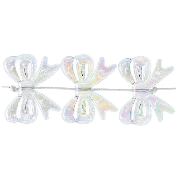 Perles en plastique - Noeuds - Holographique - 23 x 29 x 6 mm - 6 pcs - Photo n°1