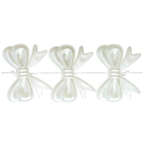 Perles en plastique - Noeuds - Crème - 23 x 29 x 6 mm - 6 pcs - Photo n°1