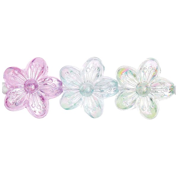 Perles en plastique - Fleurs - Océan/Holographique - 15 x 15 x 7 mm - 12 pcs - Photo n°1