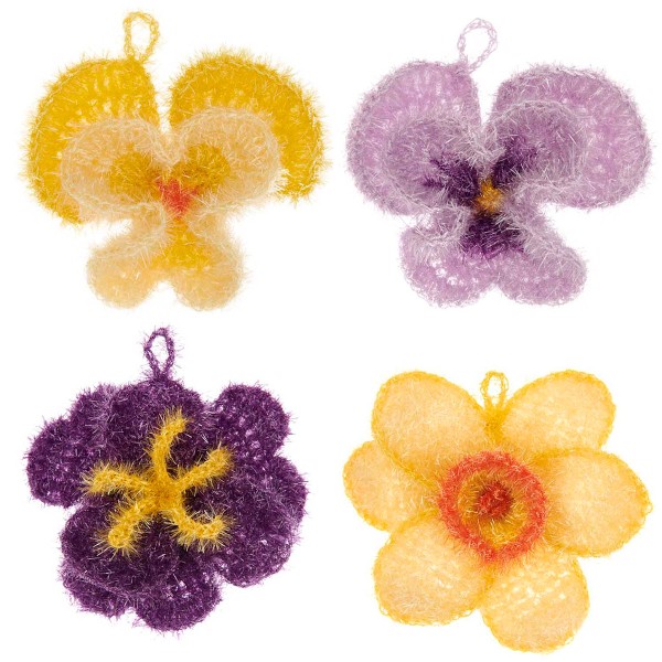 Kit DIY crochet - Creativ Bubble - Fleurs de printemps - 4 pcs - Photo n°2