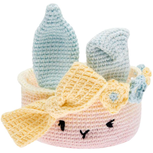 Kit DIY crochet Ricorumi - Corbeille de Pâques - Pastel - Photo n°2