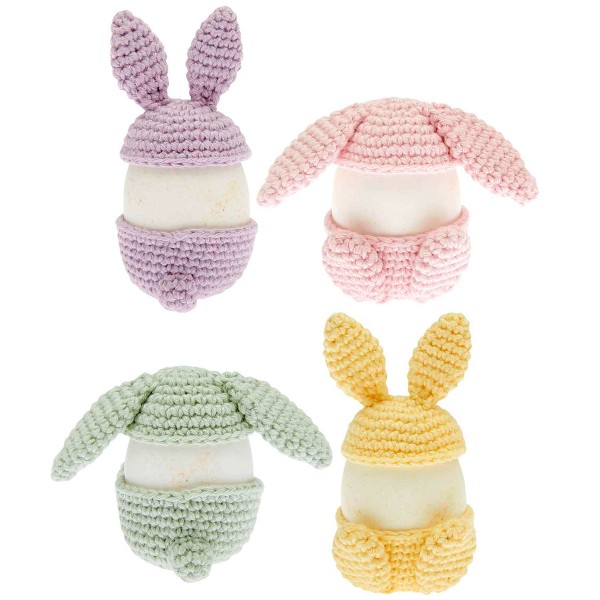 Kit DIY crochet Ricorumi - Coquetiers de Pâques - Multicolore - 4 pcs - Photo n°2