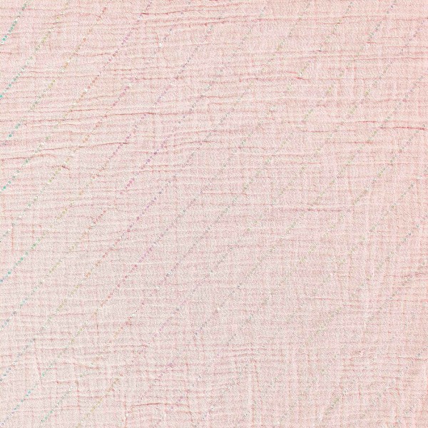 Coupon tissu Rico Design - Gaze de coton - Rayures - Rose - 130 g/m² - 50 x 130 cm - Photo n°1