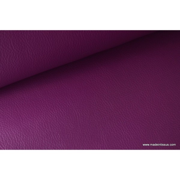 Tissu Simili cuir ameublement rigide violet .x1m - Photo n°3