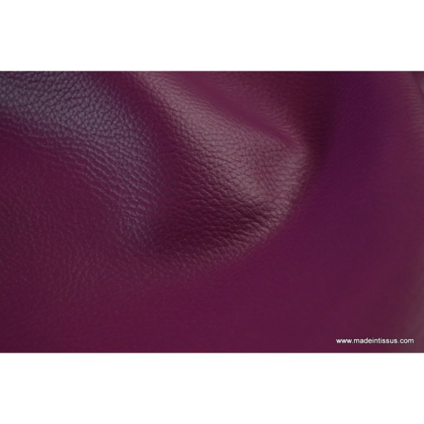 Tissu Simili cuir ameublement rigide violet .x1m - Photo n°4