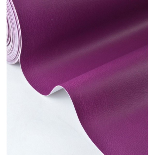 Tissu Simili cuir ameublement rigide violet .x1m - Photo n°1